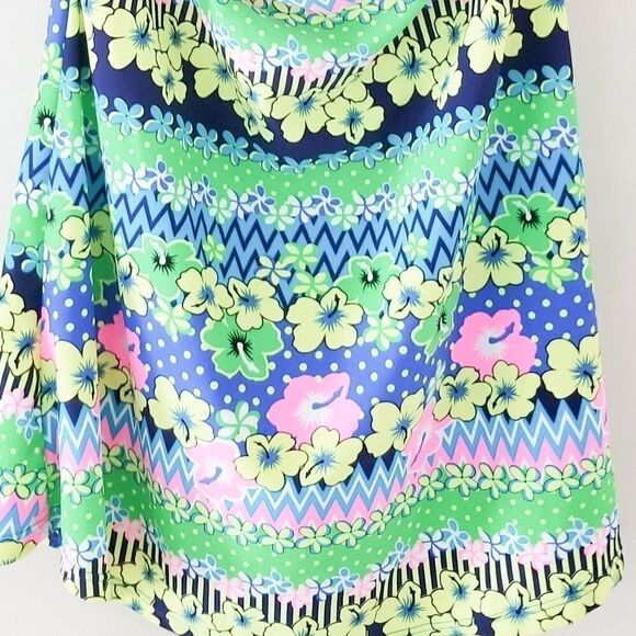 Cooclo tankini top pink, blue green, yellow - Picture 4 of 6